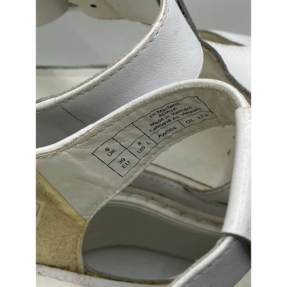 Dr. Martens White Platform T-Strap Wedge Sandals - Picture 7 of 11